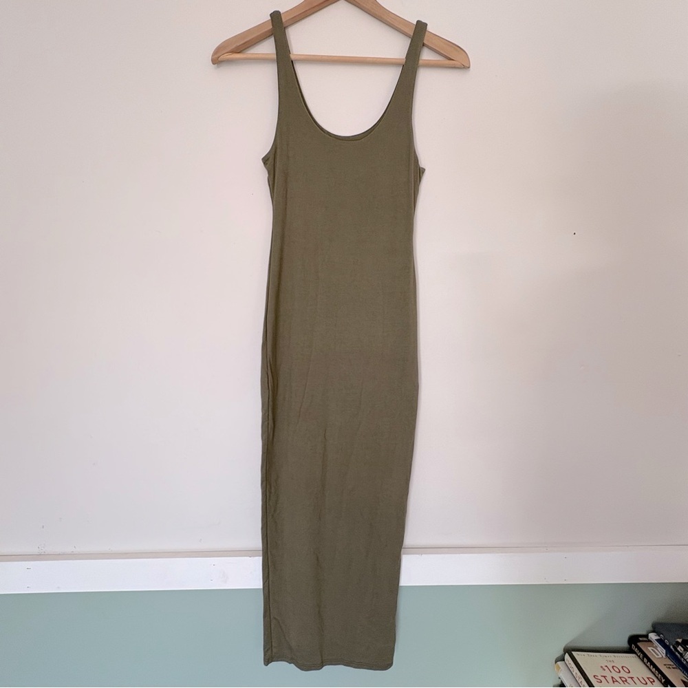 NWT Fashion Nova Your needs met dress olive  green small midi tank dress